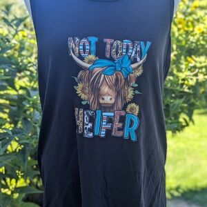 Black Graphic Kids Tank Top